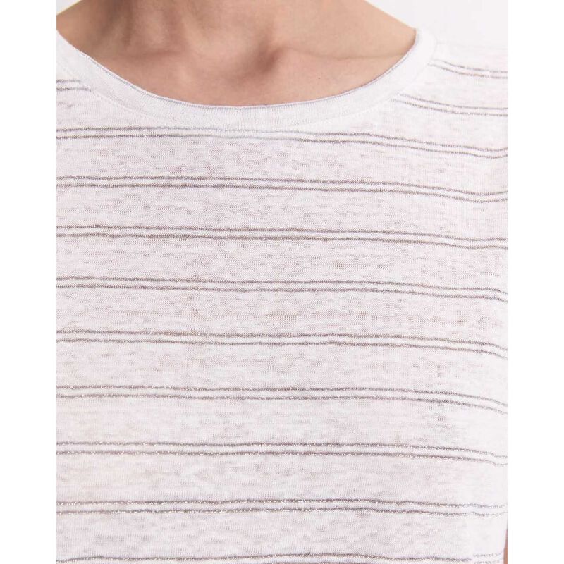 Sportscraft Tonia Foil Stripe Linen Tee image number 2